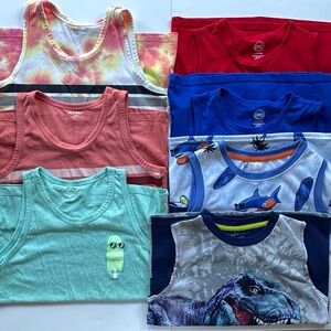 Lot of 7 tank tops boys L 10-12 various brands & colors